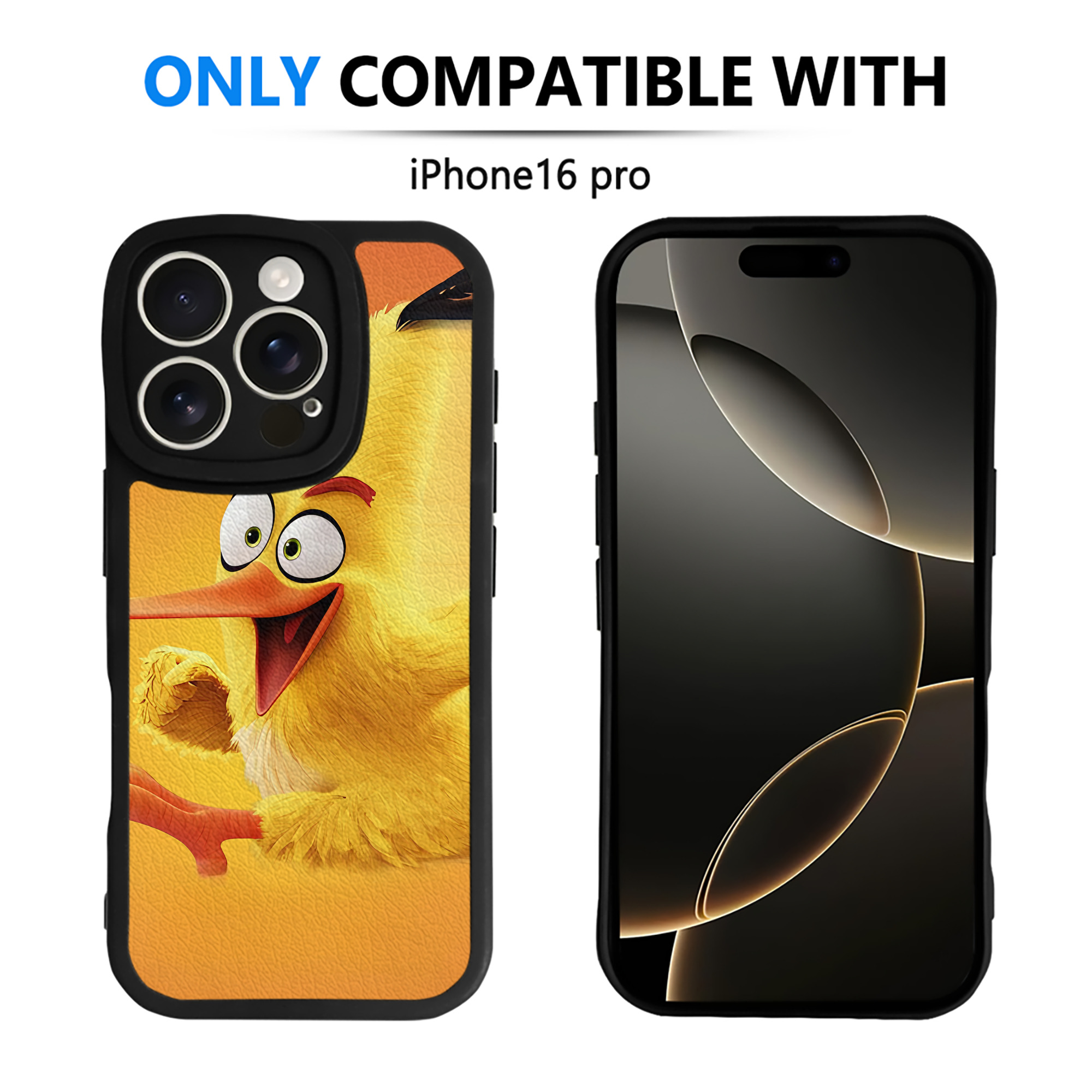 （画像用） Angry Birds アングリーバード 【iPhone 16シリーズ対応】シリコンスマホケース（レザー調） 材質：シリコン